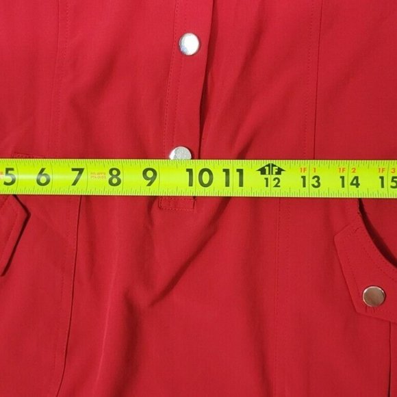 Chico's Zenergy Red Dress Short Tab Sleeve Pockets Size 0 - Picture 7 of 8
